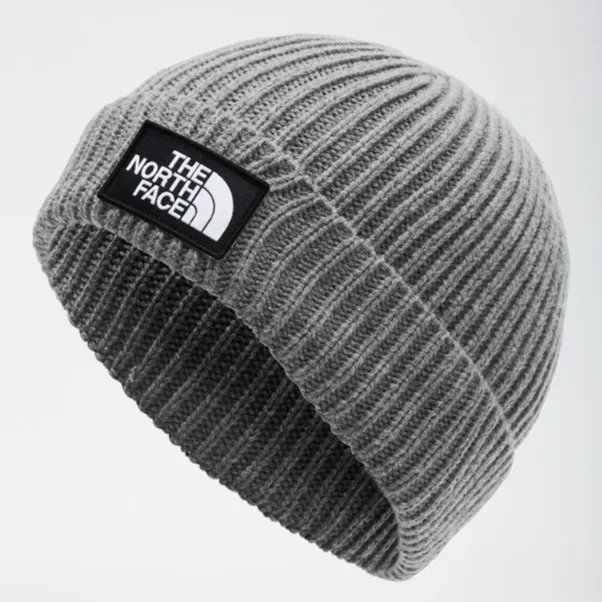 The North Face TNF Logo Box Cuffed Beanie (Unisex)