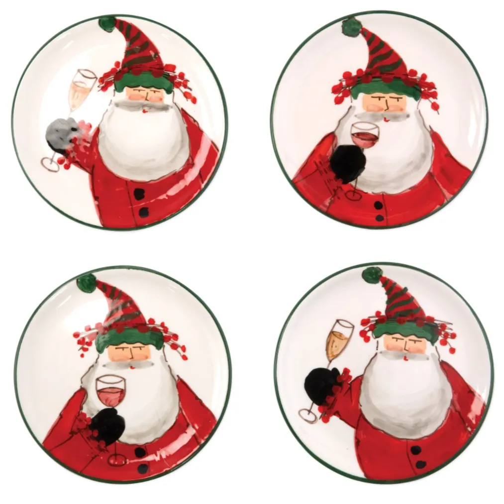 VIETRI Old St. Nick Cocktail Plates