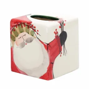 VIETRI Old St. Nick Tissue Box