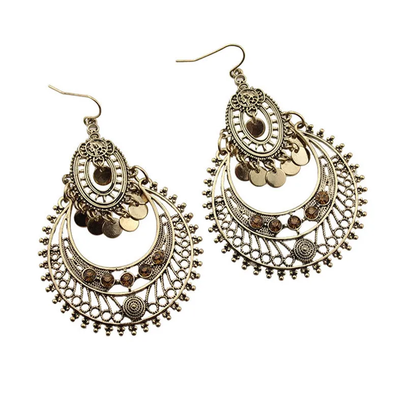 Vintage Hollowed Metal Classical Fashion Earring