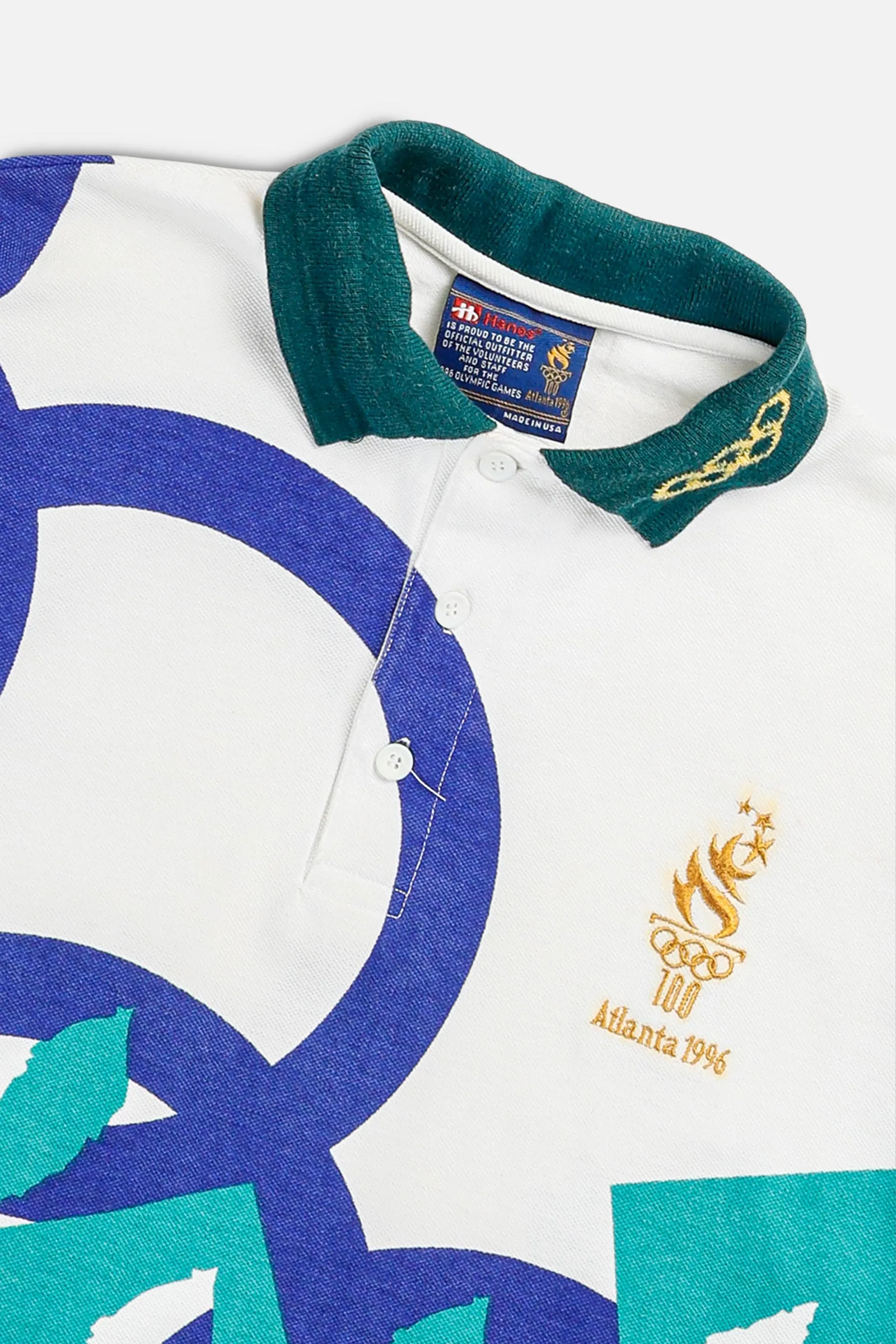 Vintage Olympics Collared Tee - M