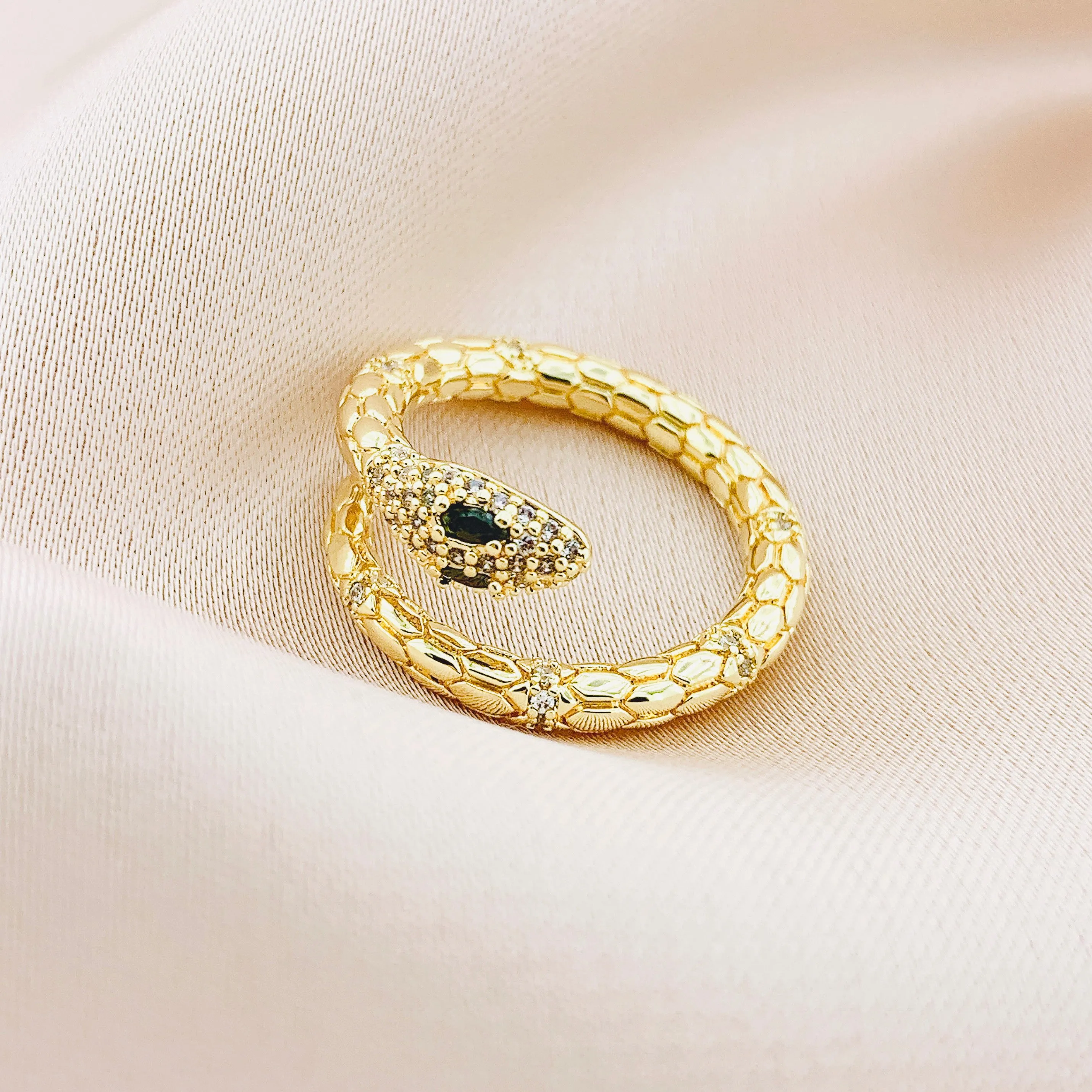 Women's Fashion CZ Snake Ring